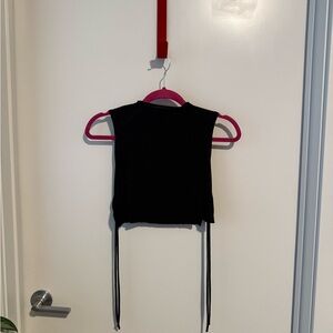 Joah Brown Black Sleeveless Crop Top